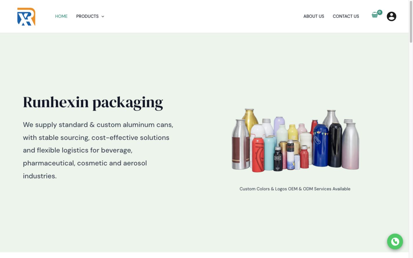 Runhexinpackaging حالة تطوير موقع