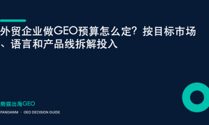 外贸企业做GEO预算怎么定？按目标市场、语言和产品线拆解投入