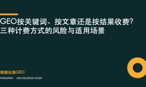 GEO按关键词、按文章还是按结果收费？三种计费方式的风险与适用场景