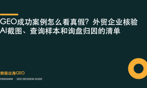 GEO成功案例怎么看真假？外贸企业核验AI截图、查询样本和询盘归因的清单
