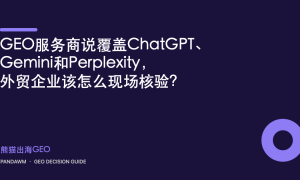 GEO服务商说覆盖ChatGPT、Gemini和Perplexity，外贸企业该怎么现场核验？