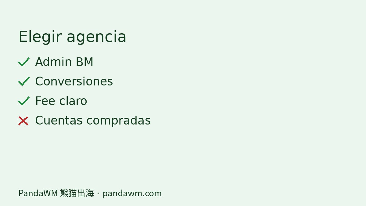 Checklist elegir agencia Facebook Ads