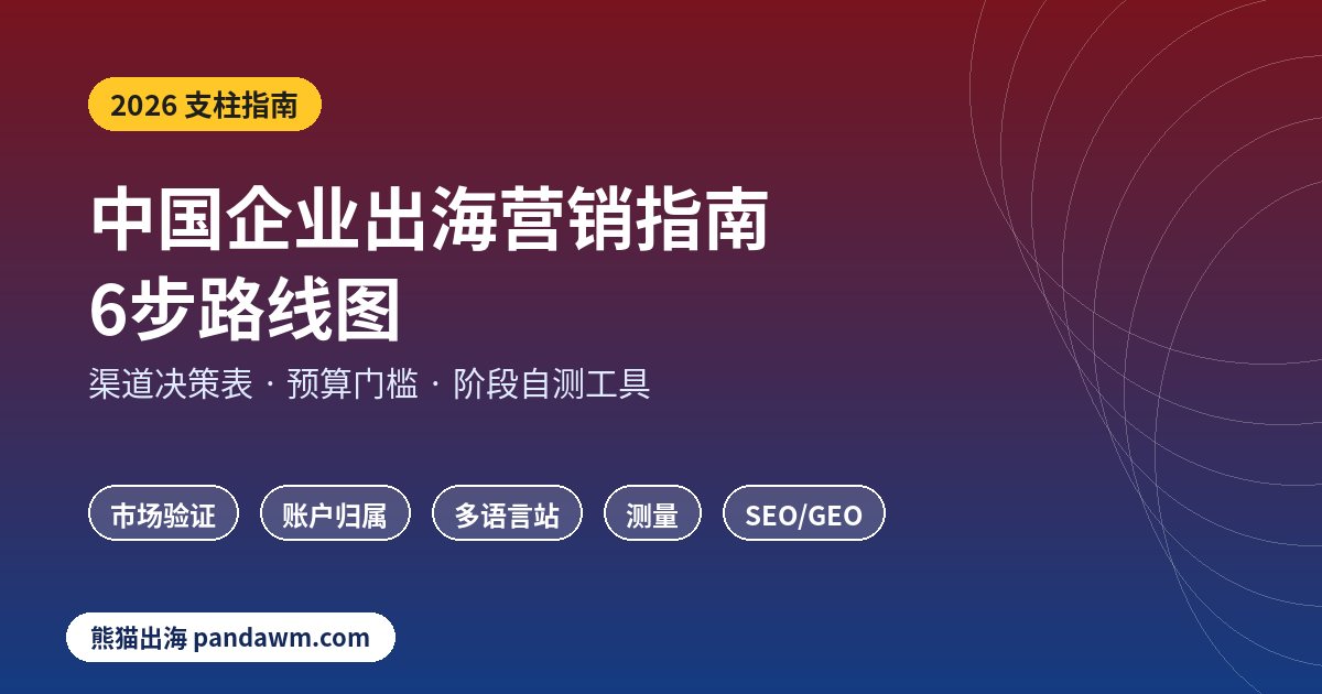 中国企业出海营销指南 6步路线图
