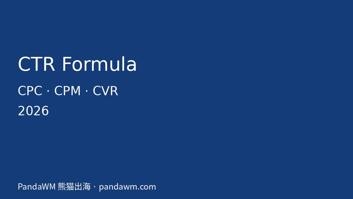 CTR formula and ad metrics explained
