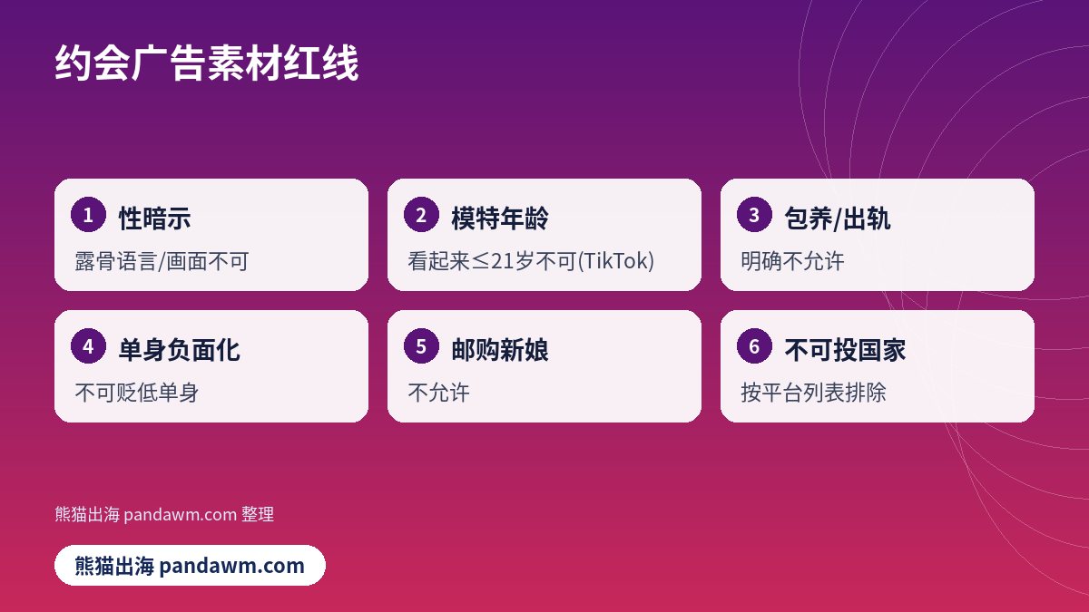 约会广告素材红线清单示意图