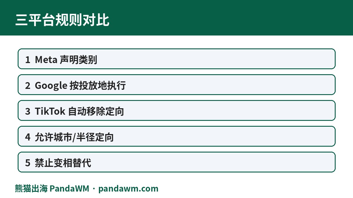 三平台特殊广告类别对比