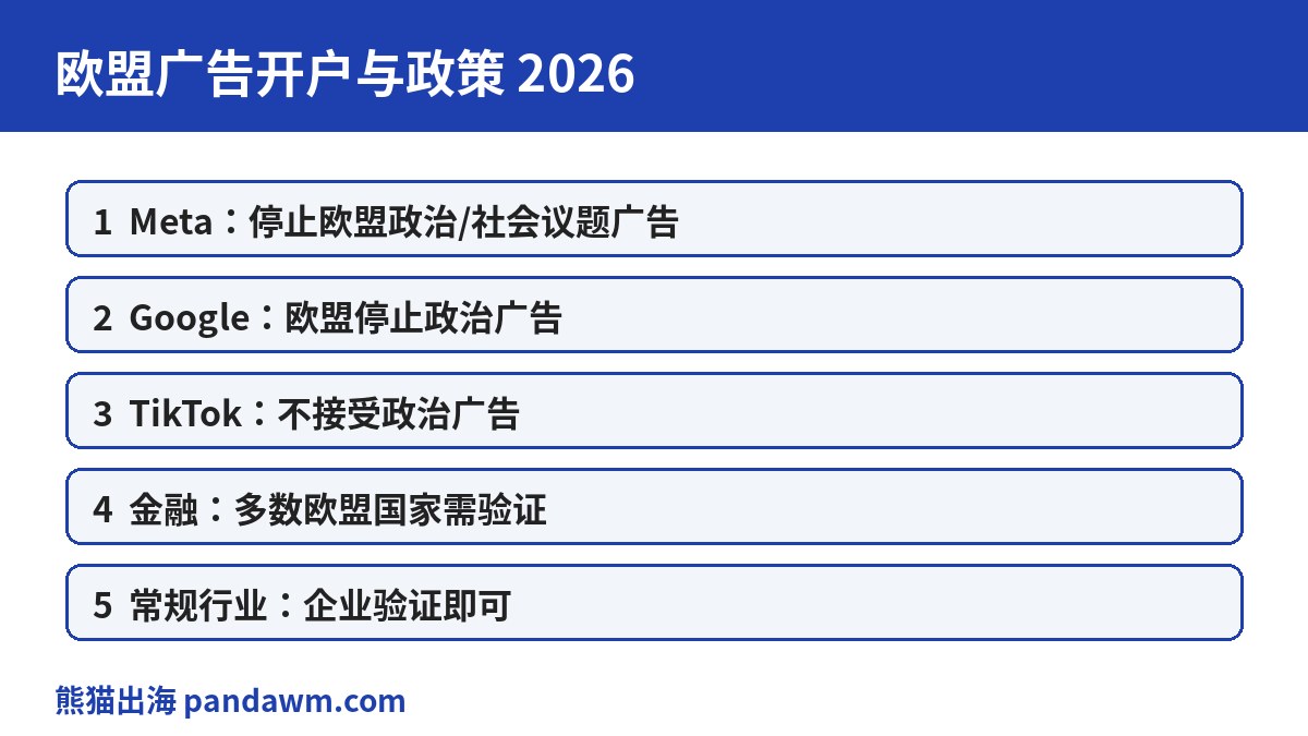 欧盟广告开户政策封面