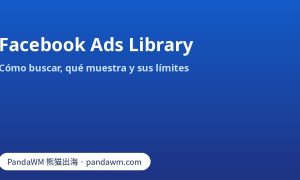 Pantalla de búsqueda de Facebook Ads Library con filtros de país, categoría y palabra clave