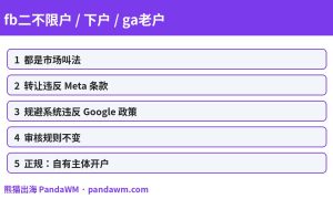 fb二不限户与ga老户风险封面