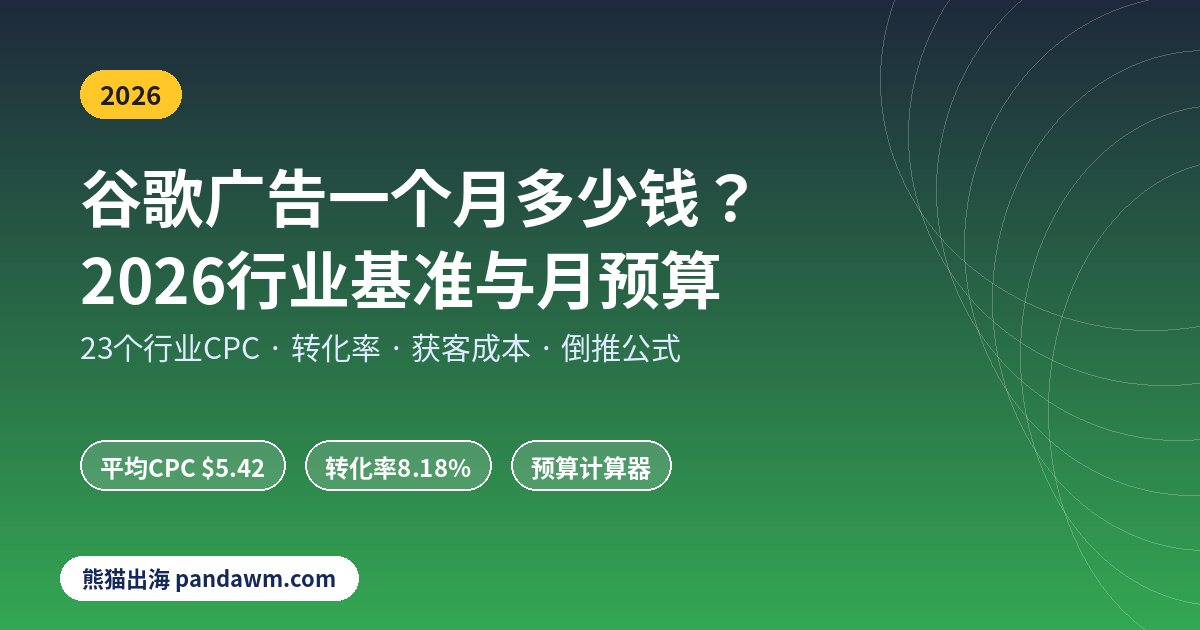 谷歌广告一个月多少钱