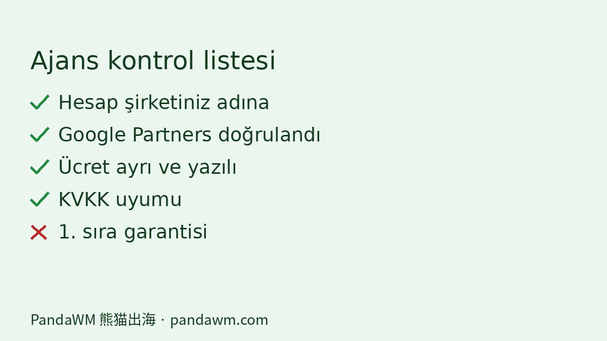 Google Ads ajansı seçerken kontrol listesi