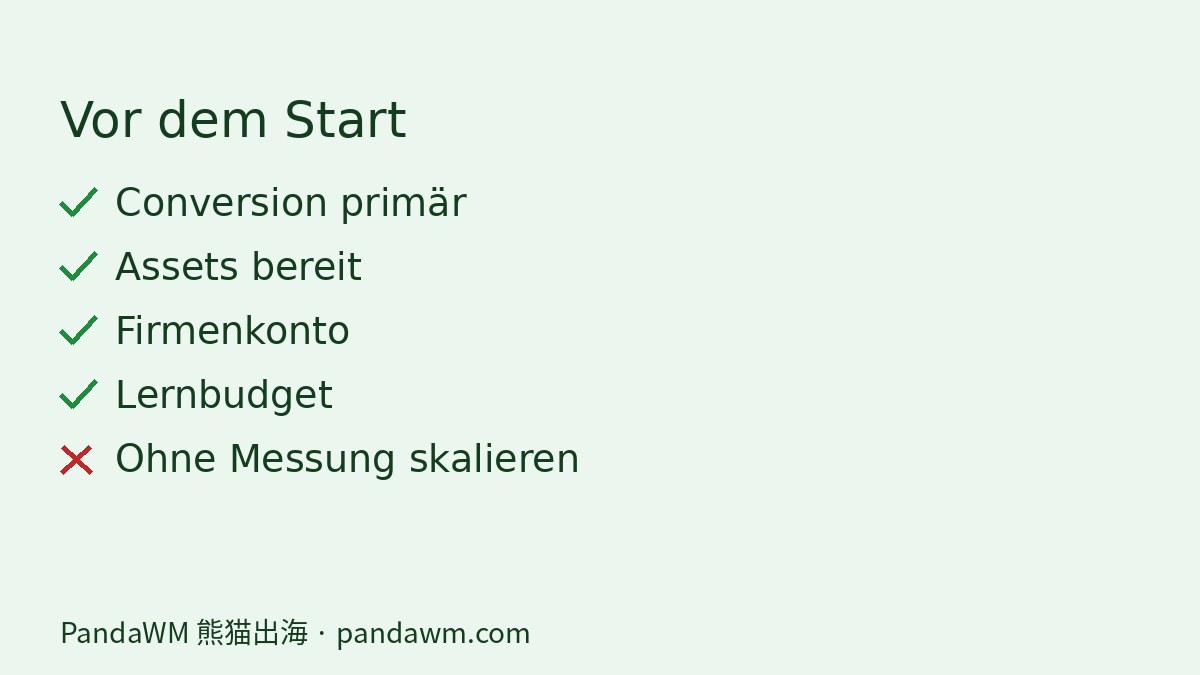 Checkliste vor Demand Gen / PMax