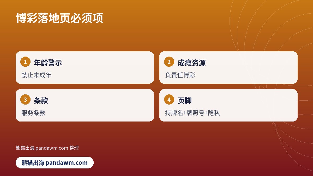 博彩落地页必须项清单示意图
