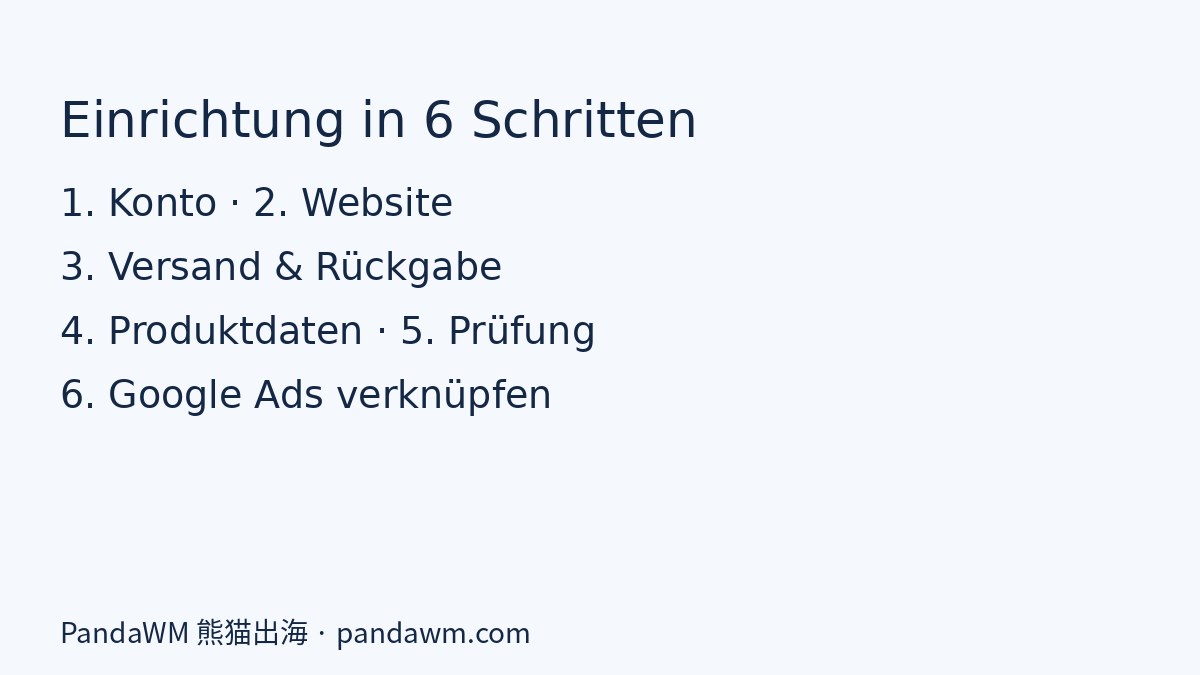 Google Merchant Center Einrichtung in 6 Schritten