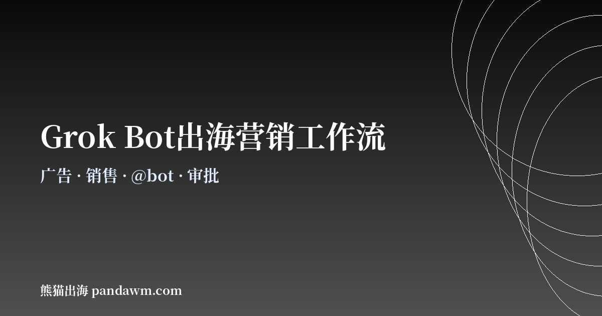 Grok Bot出海营销工作流