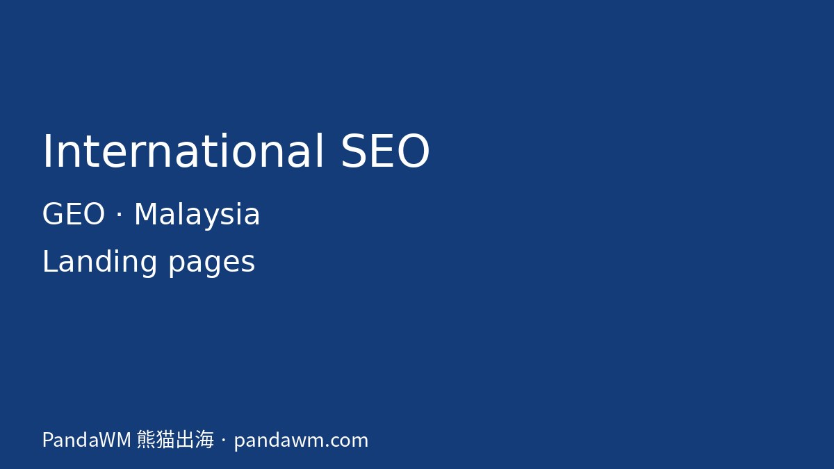 International SEO and AI search GEO Malaysia