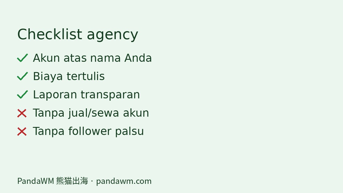 Checklist memilih agency iklan Facebook dan Instagram