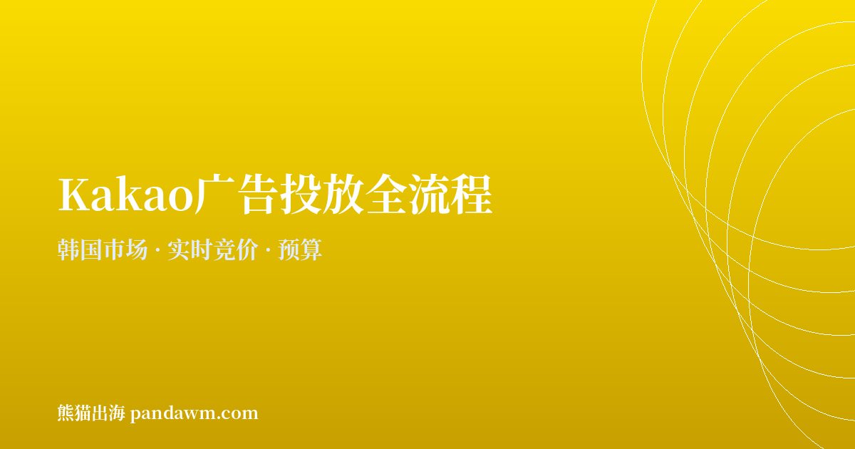 kakao广告投放全流程指南2026