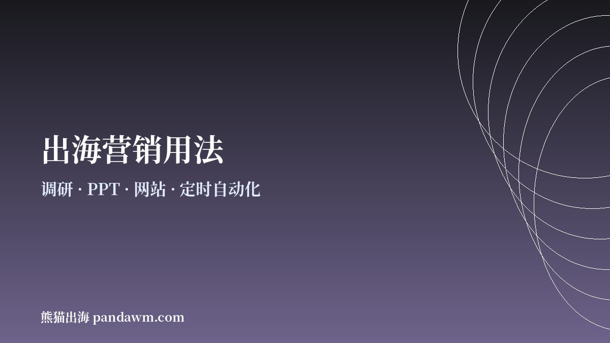 Manus出海营销用法