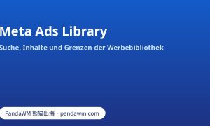 Suchseite der Meta Ads Library mit Filtern für Land, Kategorie und Stichwort
