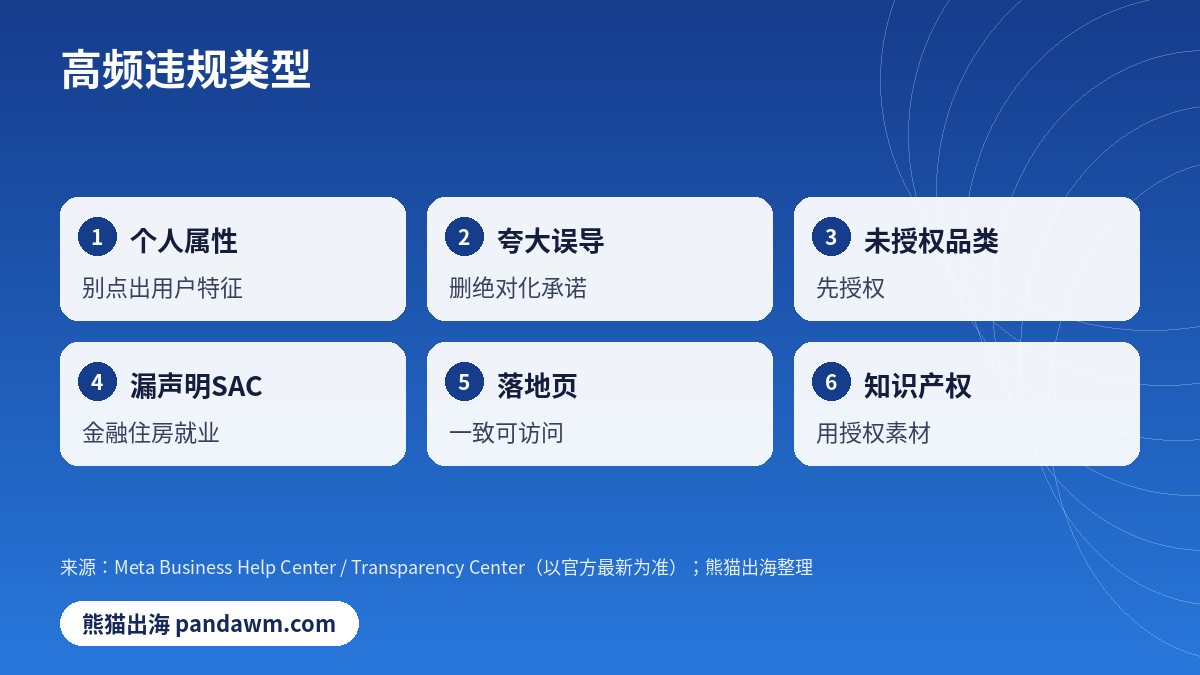 Meta广告高频违规类型