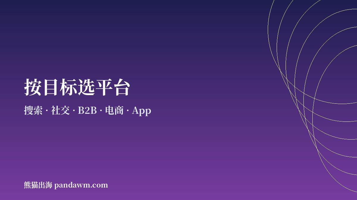 按目标选择海外广告平台