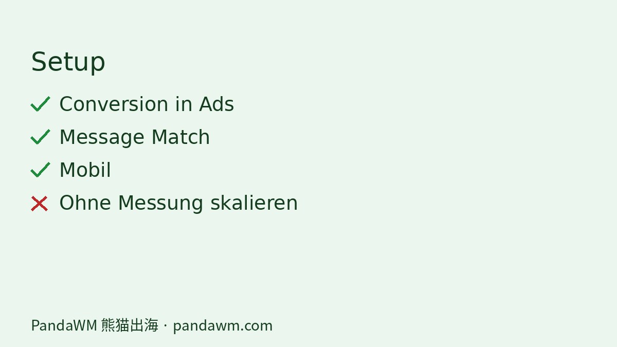 Checkliste Landingpage und Tracking