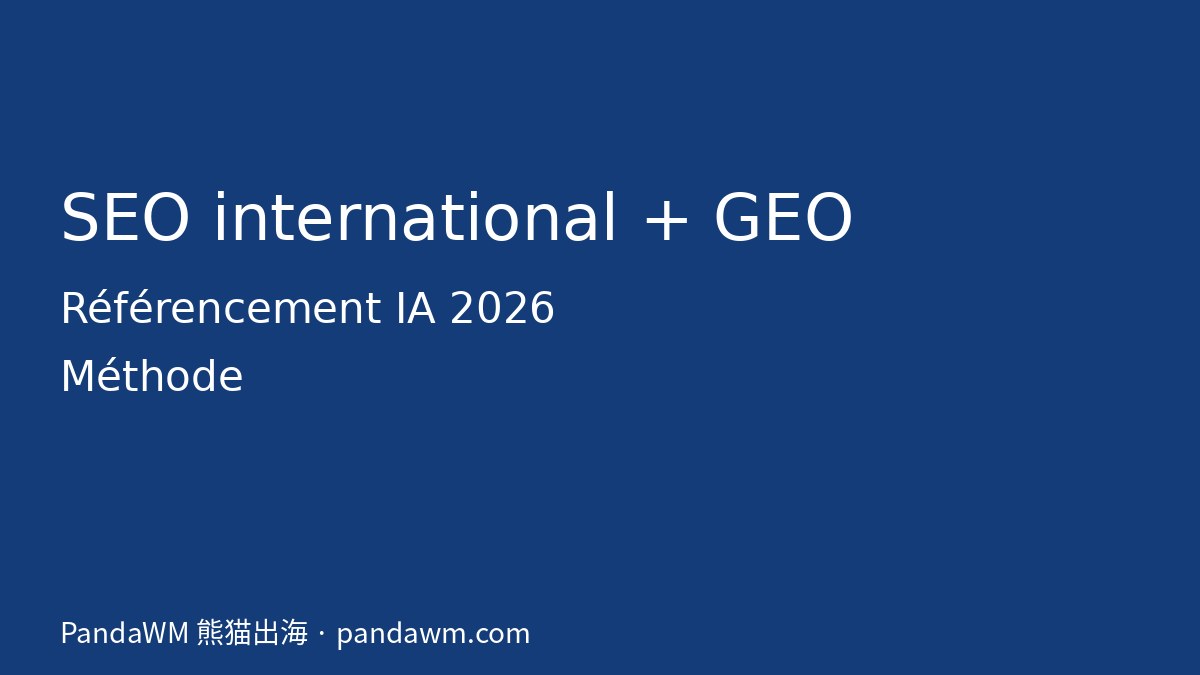 SEO international et GEO référencement IA