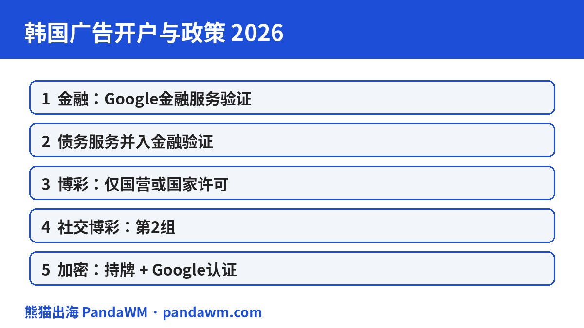 韩国广告开户政策封面