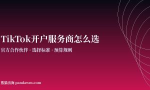 TikTok开户服务商怎么选 TikTok广告开户代理商
