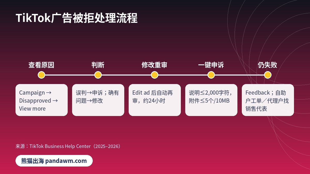 TikTok广告审核被拒申诉流程