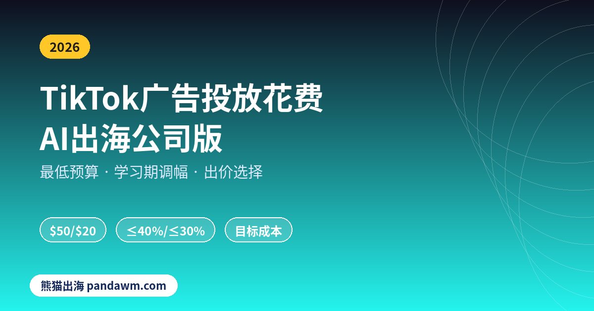 TikTok广告投放花费AI出海公司