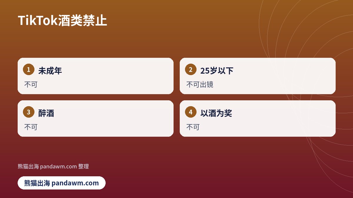 TikTok酒类禁止清单示意图