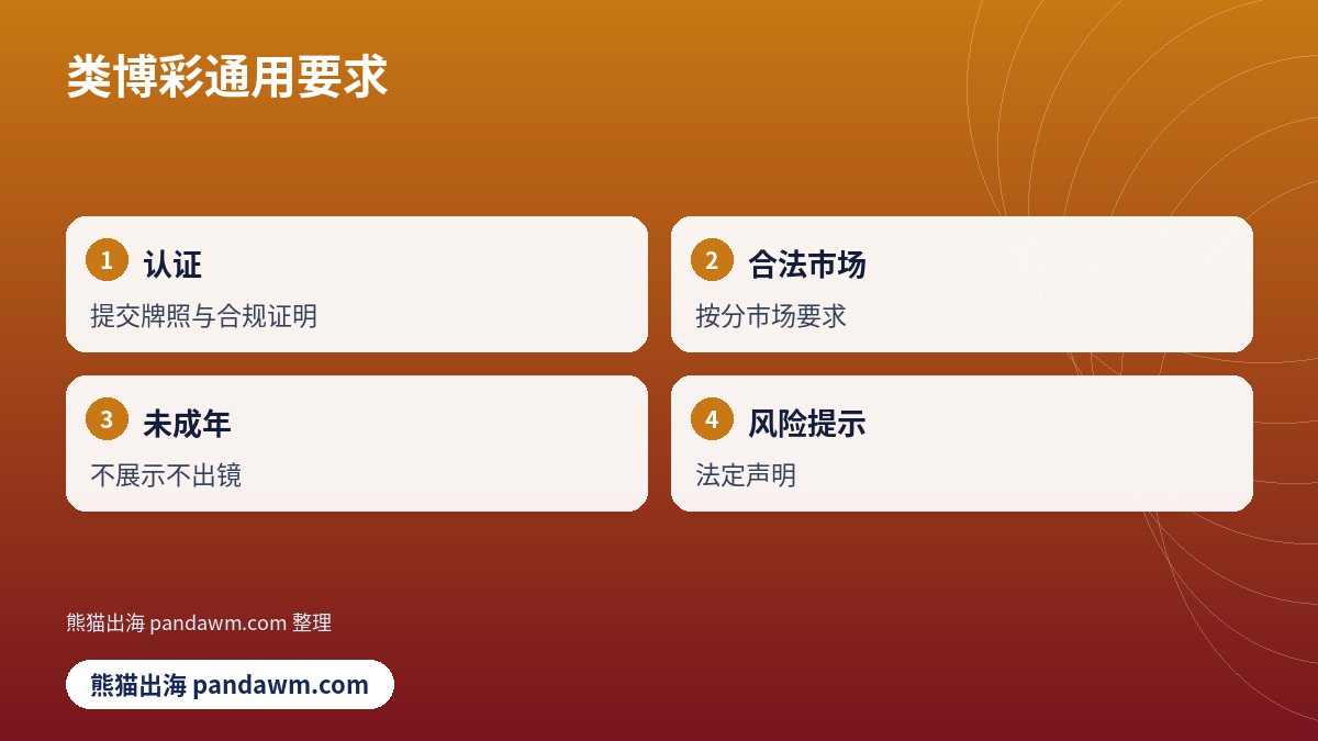 类博彩通用要求清单示意图
