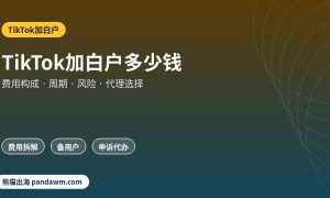 TikTok加白户费用与代理选择